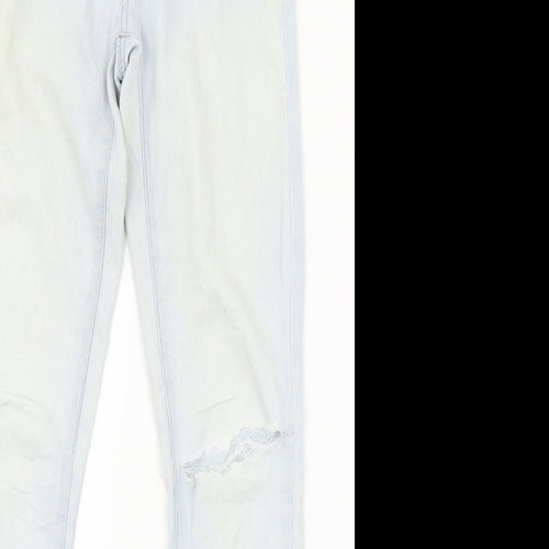 Preworn Womens Blue  Denim Skinny Jeans Size 8 L28 in
