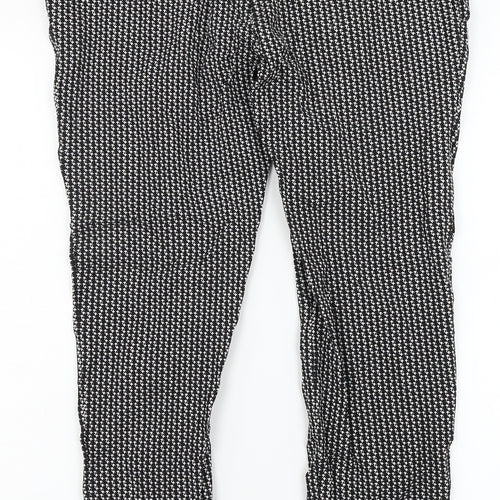 George Womens Black Houndstooth  Trousers  Size 16 L26 in
