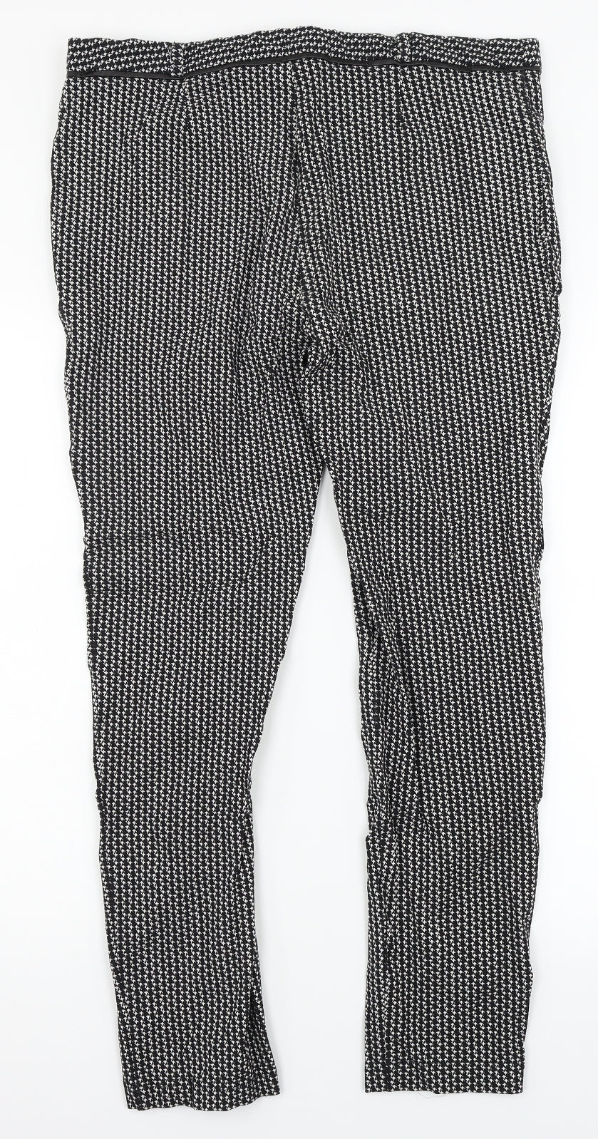 George Womens Black Houndstooth  Trousers  Size 16 L26 in