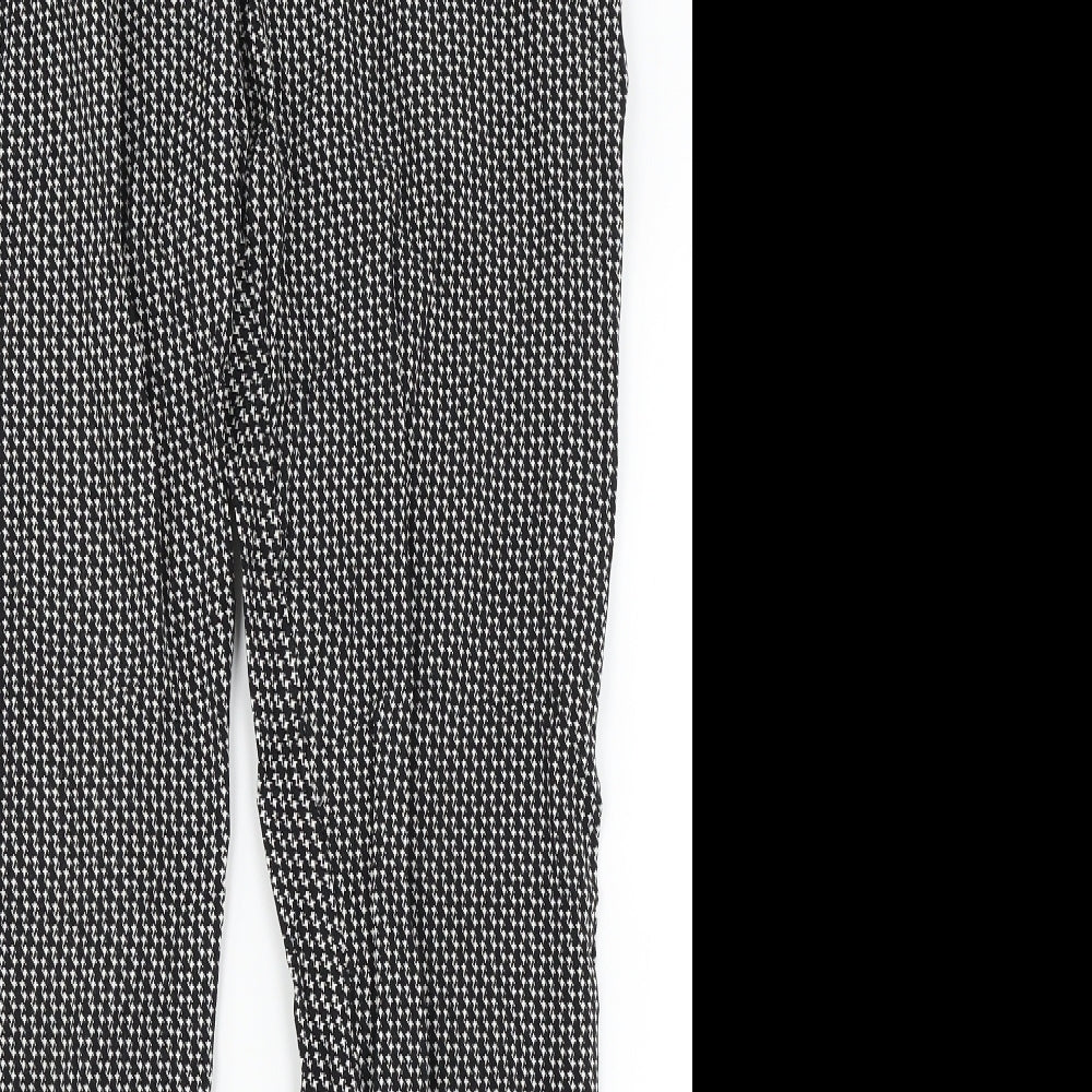 George Womens Black Houndstooth  Trousers  Size 16 L26 in