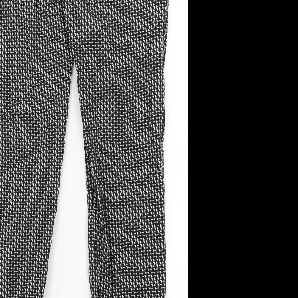 George Womens Black Houndstooth  Trousers  Size 16 L26 in