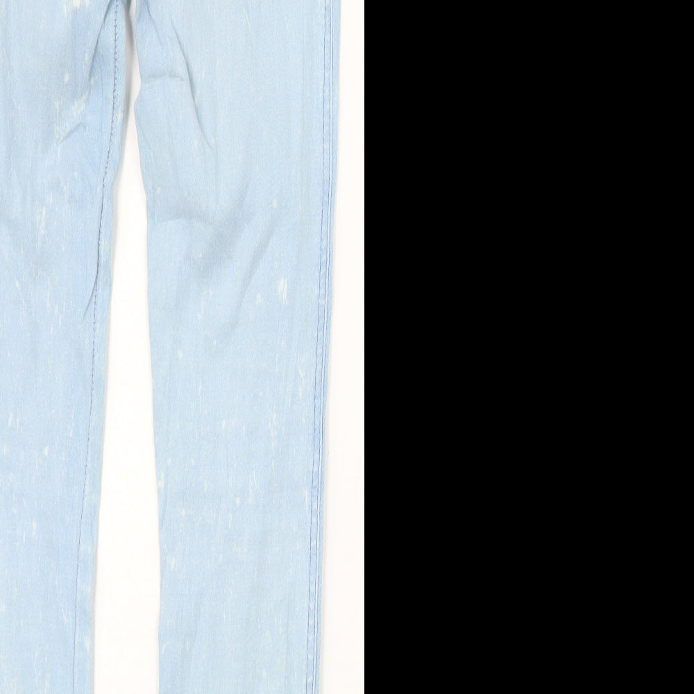 The Rockn Rev Womens Blue  Denim Skinny Jeans Size 14 L29 in
