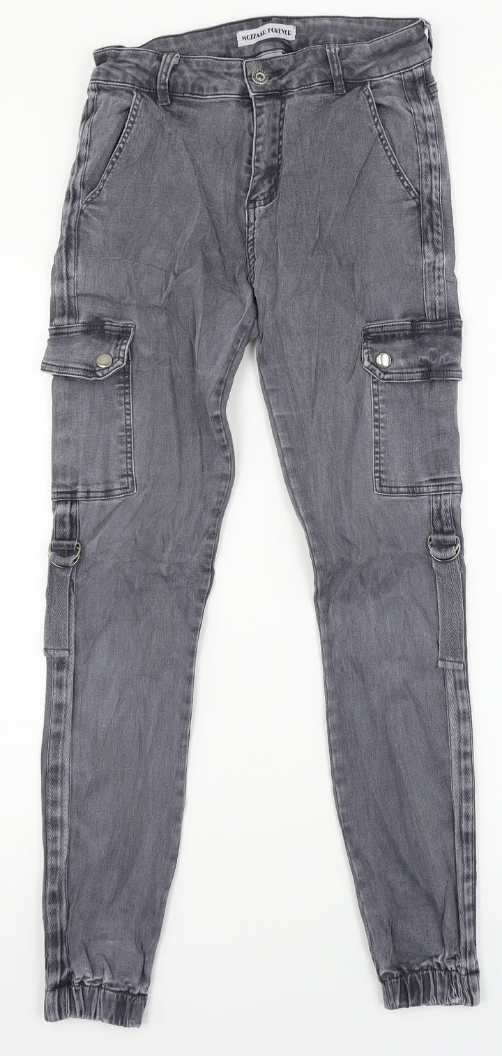 Mozzar Womens Black  Denim Skinny Jeans Size M L27 in
