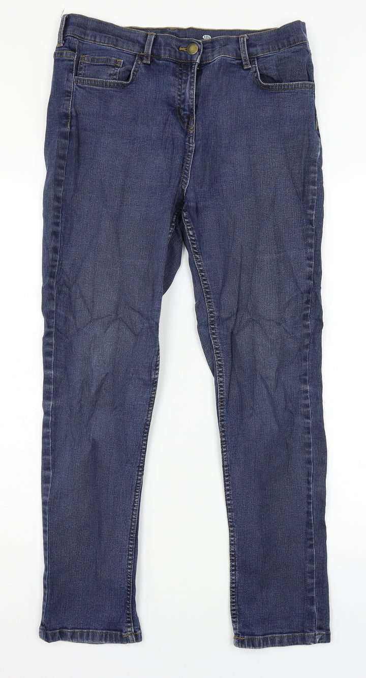 Collection Womens Blue  Denim Straight Jeans Size 12 L25 in
