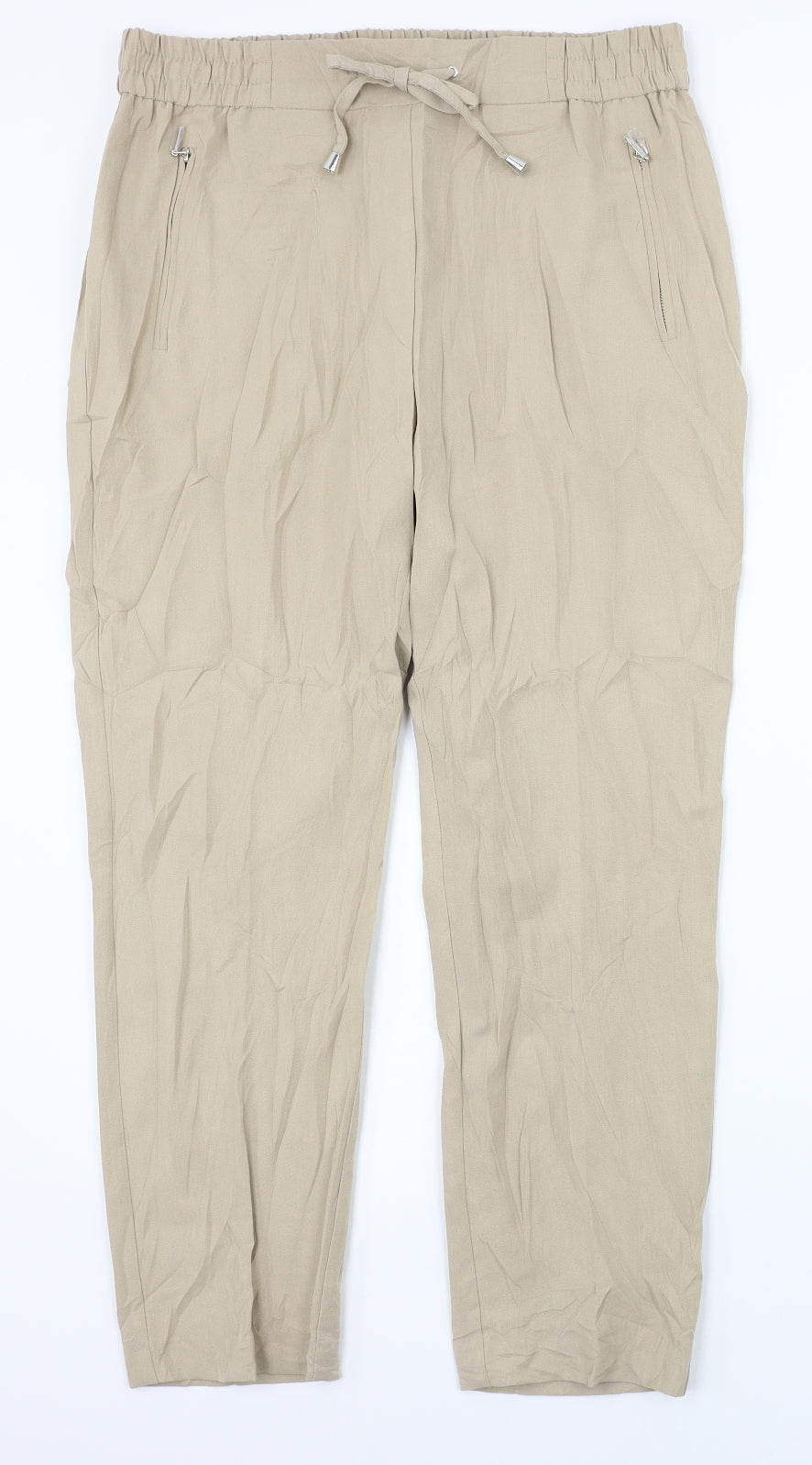 Peacockas Womens Beige   Trousers  Size 14 L26 in