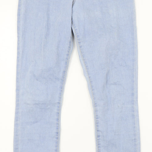 Denim Co Womens Blue  Denim Straight Jeans Size 8 L26.5 in
