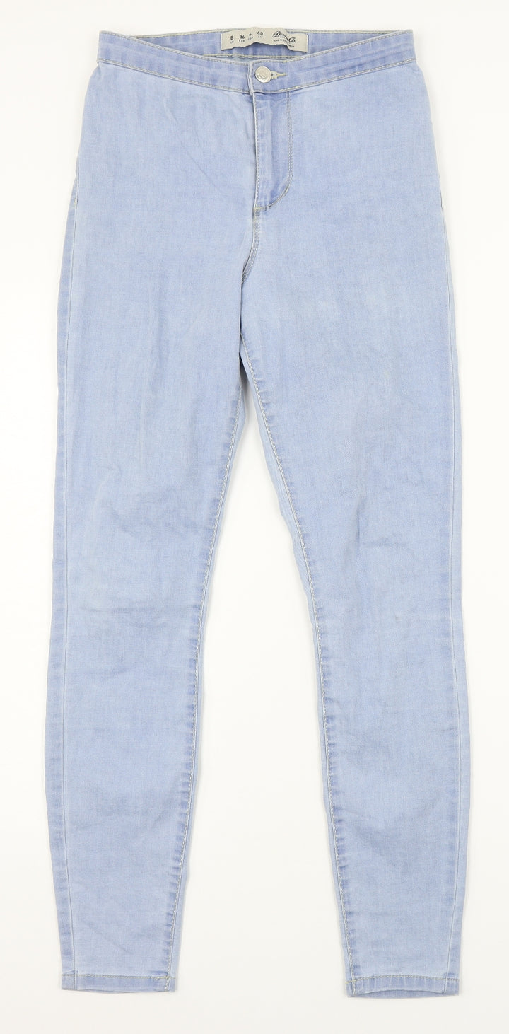 Denim Co Womens Blue Denim Straight Jeans Size 8 L26.5 in