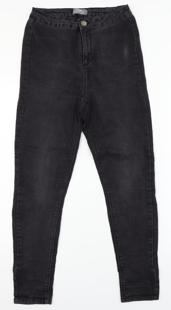 Lyla Womens Black  Denim Straight Jeans Size 8 L26 in