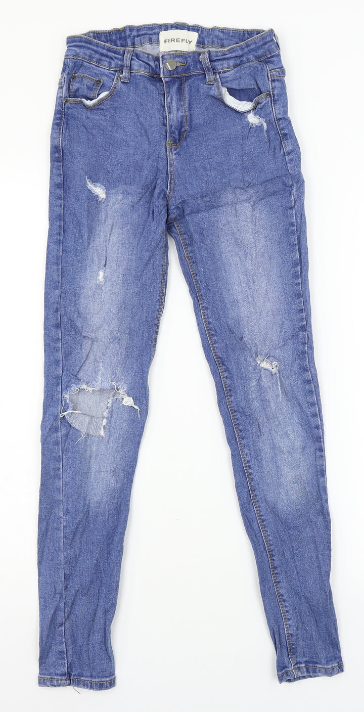 Firefly Womens Blue Denim Skinny Jeans Size M L27 in