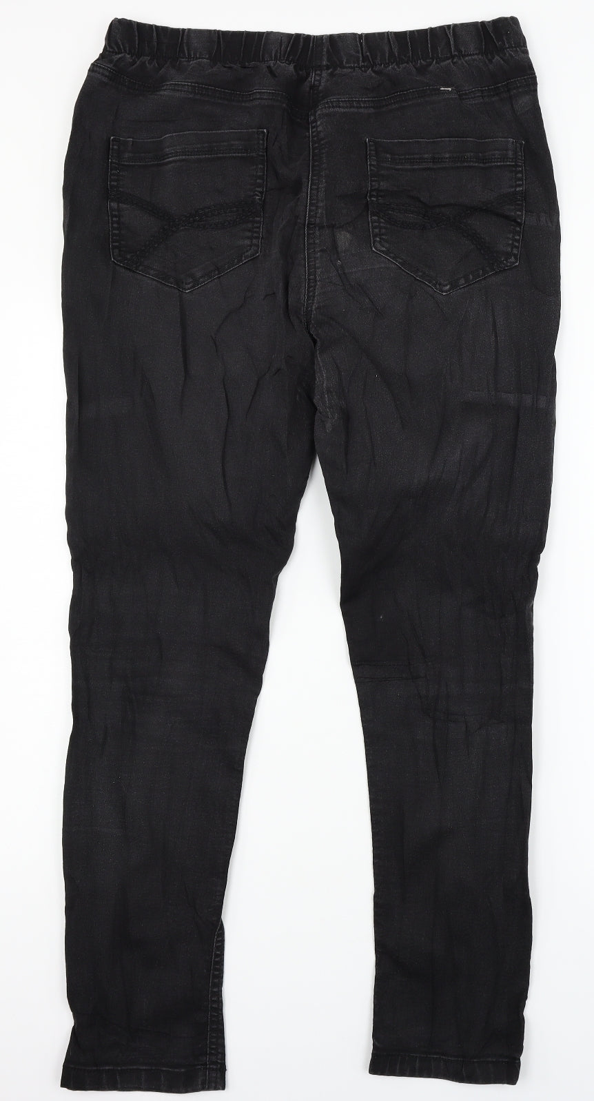 TU Womens Black  Denim Jegging Jeans Size 16 L28 in
