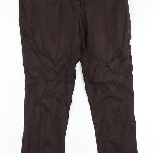 F&F Womens Brown   Trousers  Size 14 L25 in