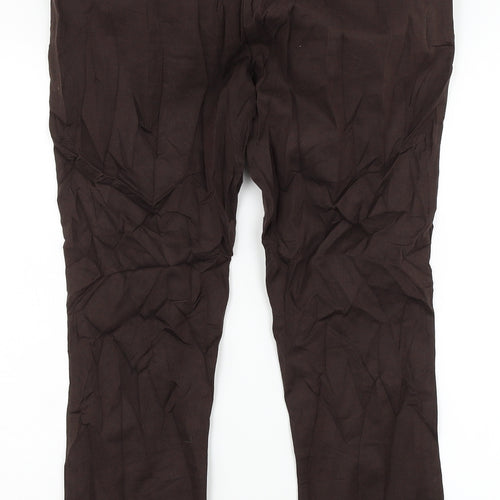 F&F Womens Brown   Trousers  Size 14 L25 in