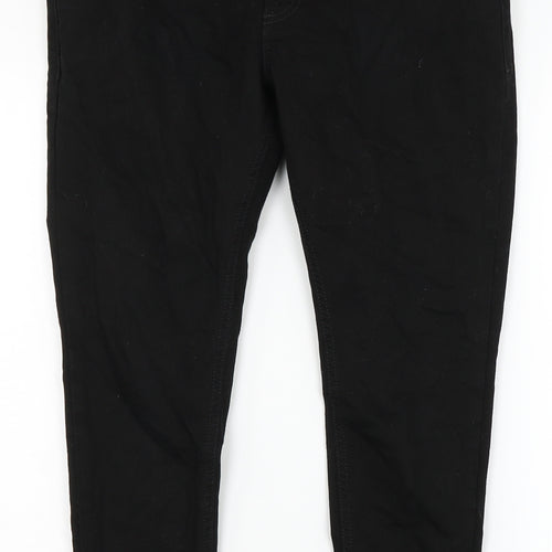 Topshop Womens Black  Denim Straight Jeans Size 30 in L23 in