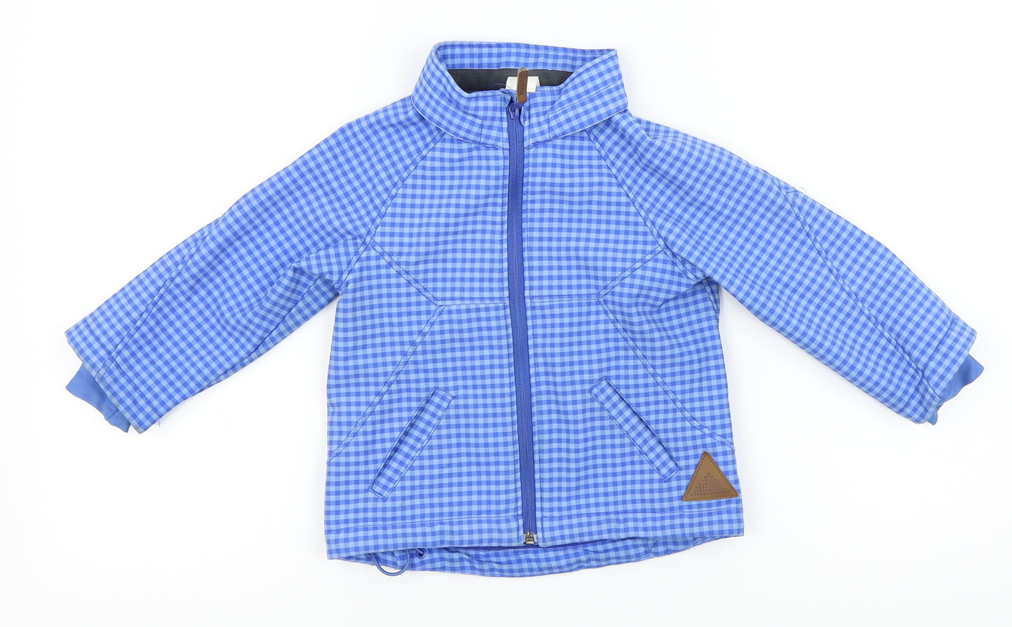 H&M Boys Blue Check  Rain Coat Coat Size 12-18 Months