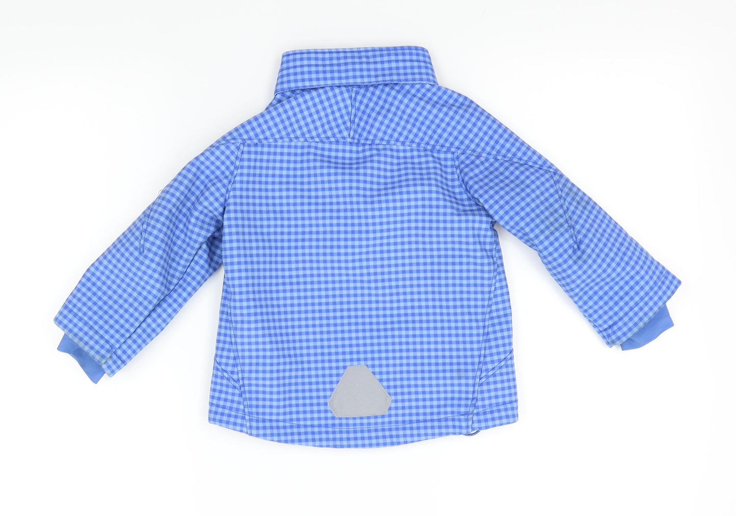 H&M Boys Blue Check  Rain Coat Coat Size 12-18 Months