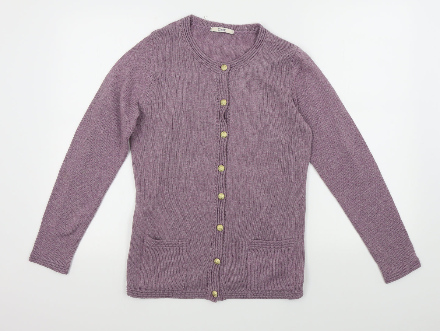 M&S Womens Purple   Cardigan Jumper Size 10