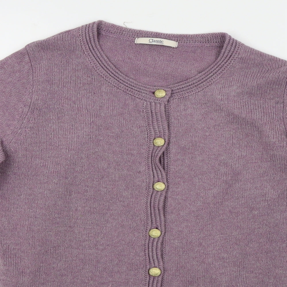 M&S Womens Purple   Cardigan Jumper Size 10