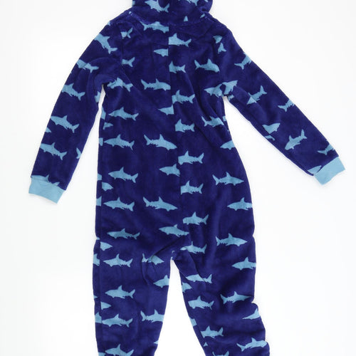 John Lewis Boys Blue Solid   Bodysuit Size 9 Years  - Shark print