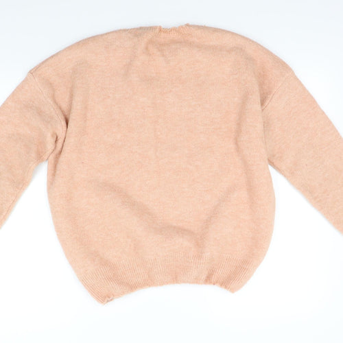 M&S Womens Pink Floral  Pullover Jumper Size L