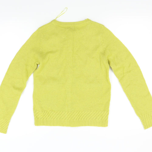 M&S Womens Yellow   Cardigan Jumper Size 6