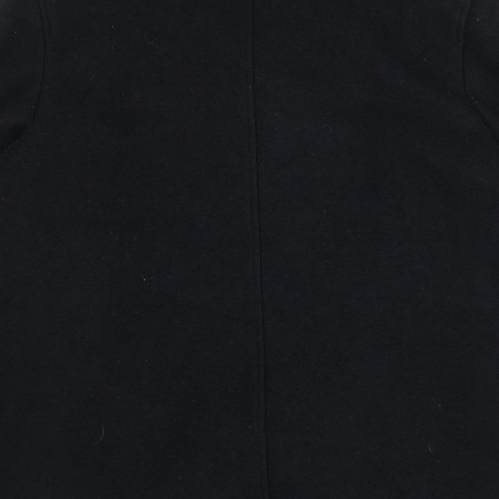 Eastex Womens Black  Fleece Overcoat Coat Size 16