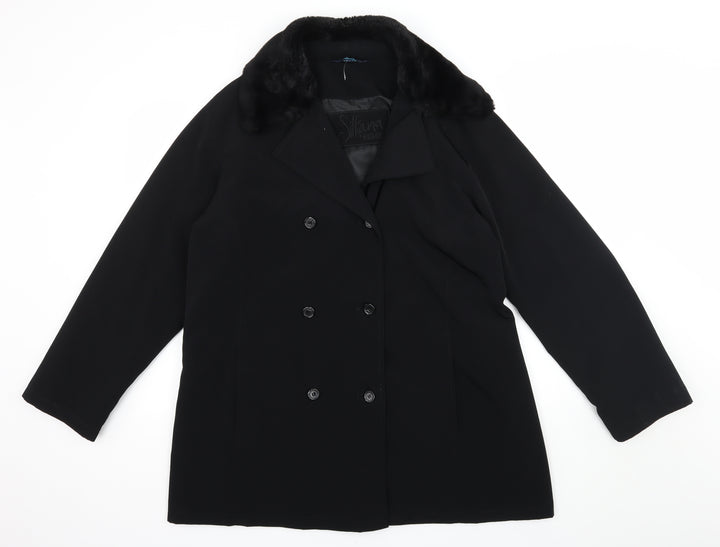 NuAge Womens Black Jacket Coat Size 14