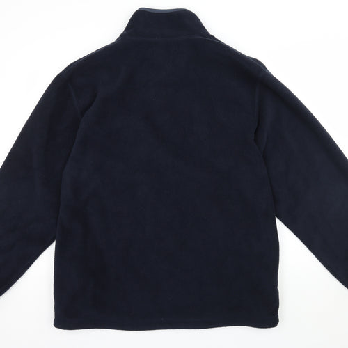 Zantos Mens Black  Fleece Pullover Sweatshirt Size L