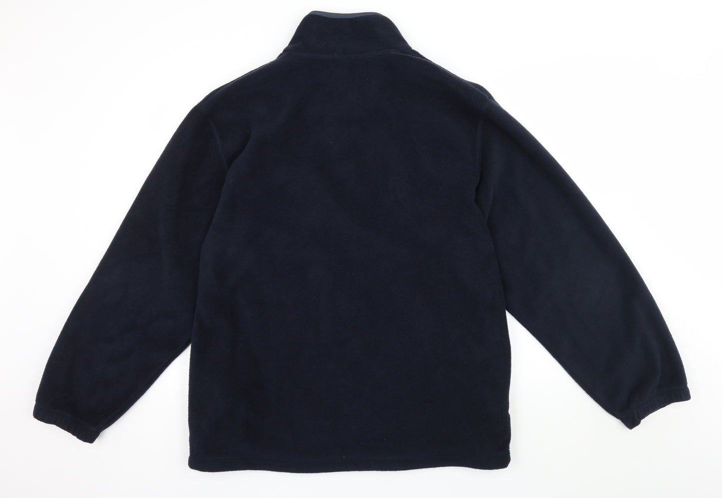 Zantos Mens Black  Fleece Pullover Sweatshirt Size L