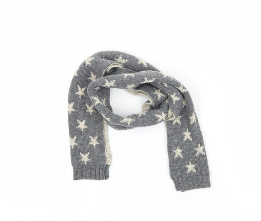 M&S Girls Grey Geometric Knit Scarf Scarves & Wraps One Size