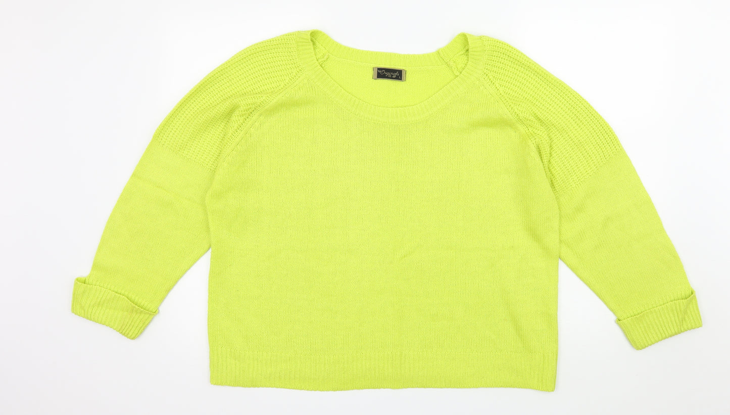 Originals Womens Green  Knit Pullover Jumper Size L