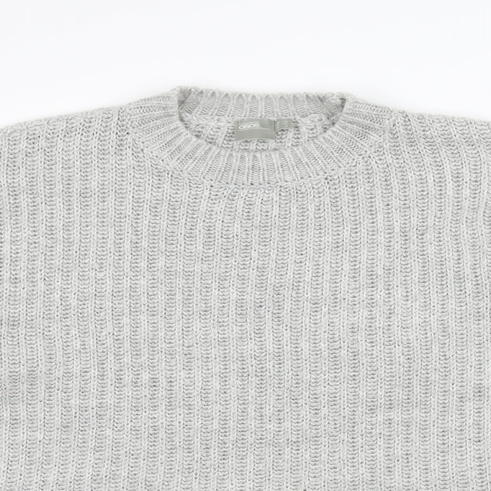 ASOS Womens Grey  Knit Pullover Jumper Size 12