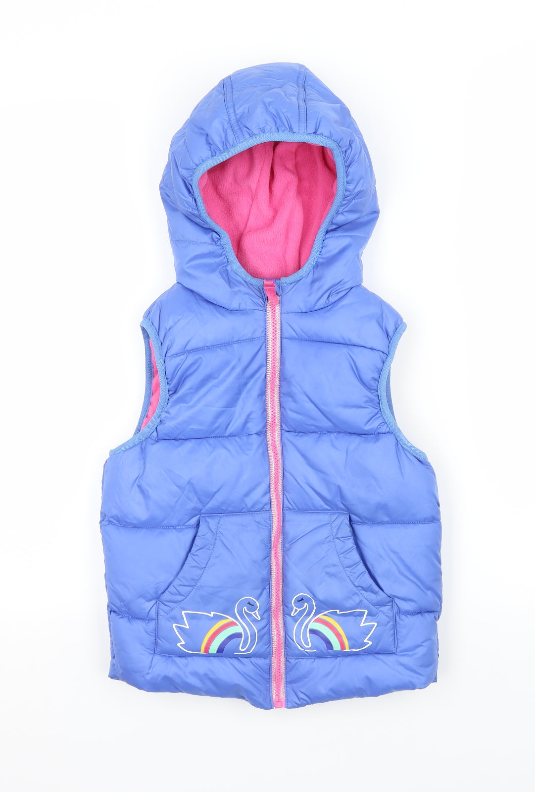 M&S Girls Blue   Gilet Coat Size 6-7 Years