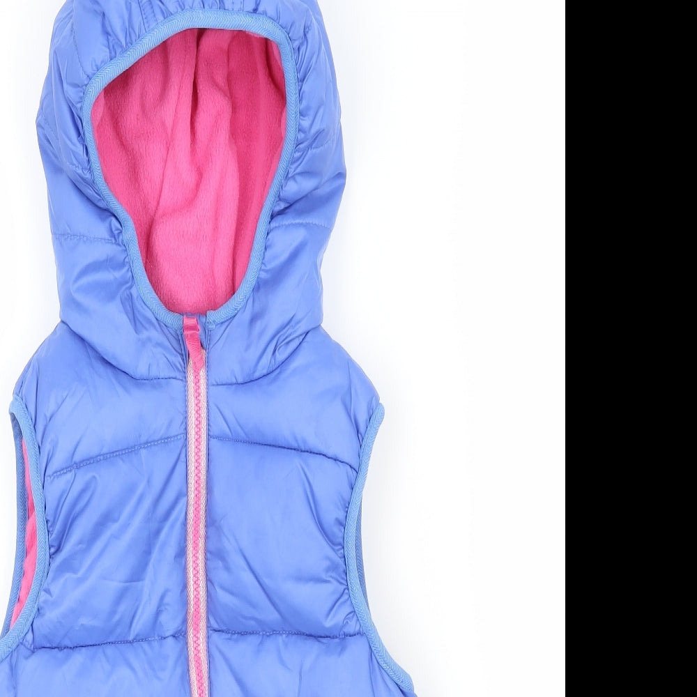M&S Girls Blue   Gilet Coat Size 6-7 Years