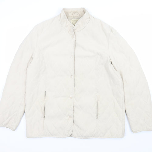 Victoria Taylor Womens Beige   Quilted Jacket Size 12
