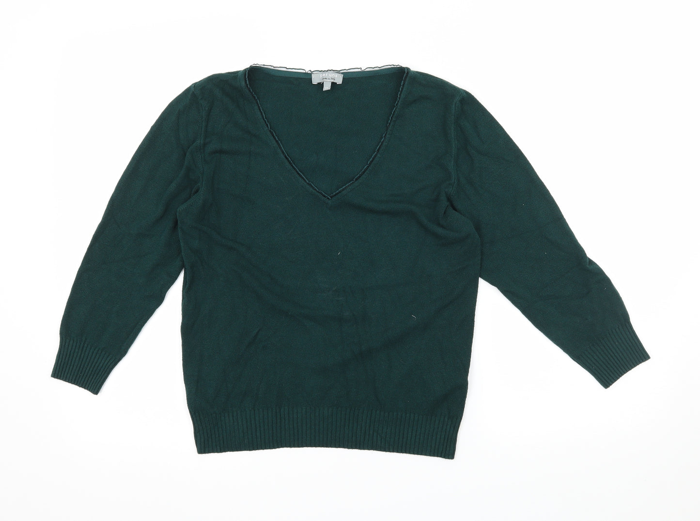 Per Una Girls Green  Knit Pullover Jumper Size 14 Years