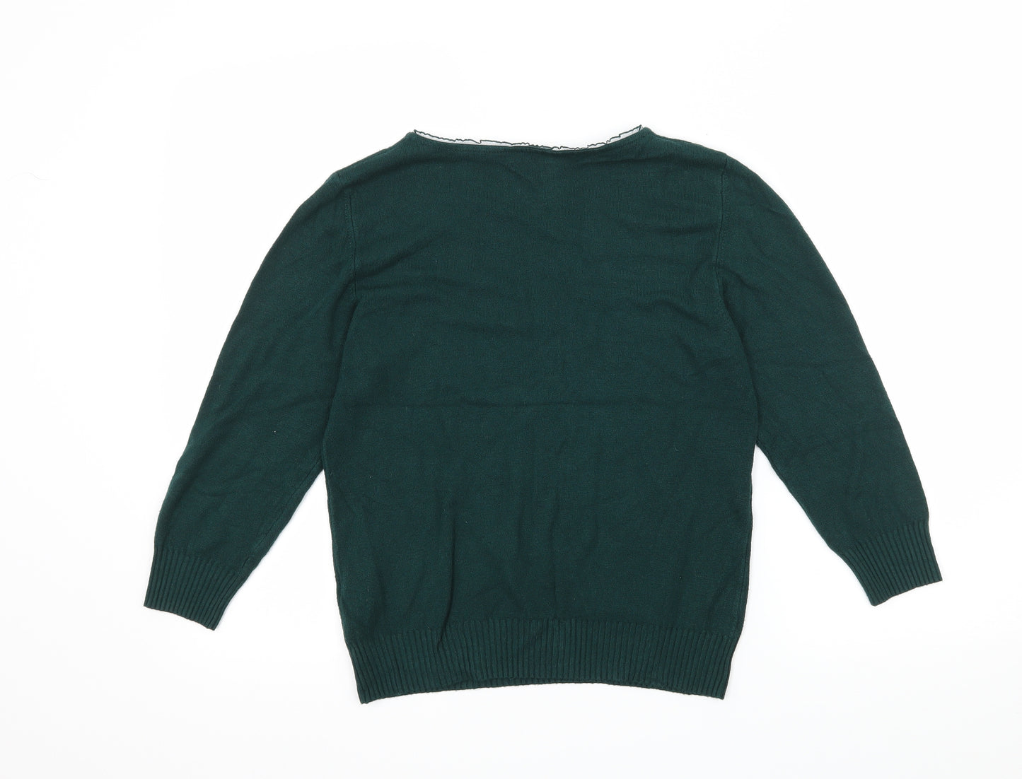 Per Una Girls Green  Knit Pullover Jumper Size 14 Years