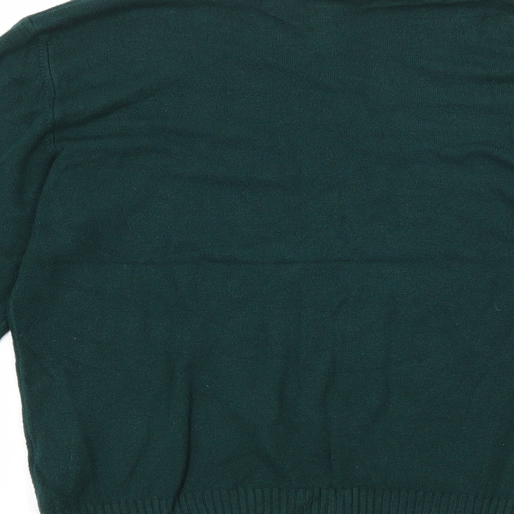 Per Una Girls Green  Knit Pullover Jumper Size 14 Years