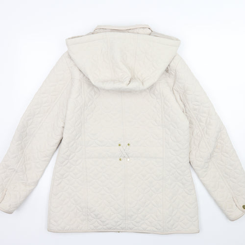 ISLE Womens Ivory   Quilted Coat Size 12