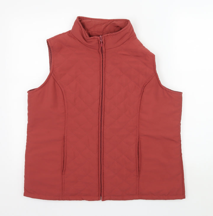 EWM Womens Red Gilet Coat Size M