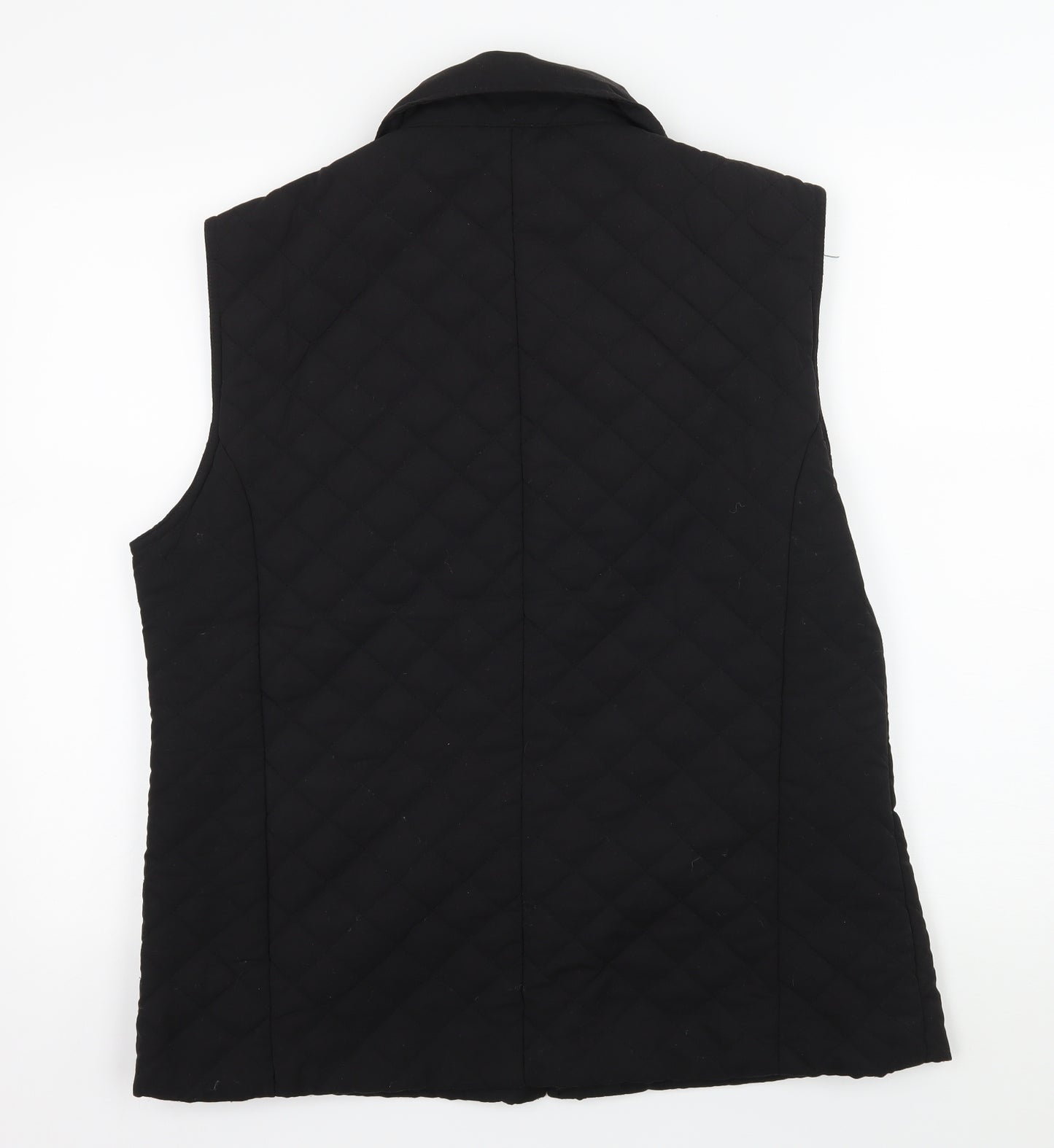 YS Collection Womens Black   Gilet Coat Size 18
