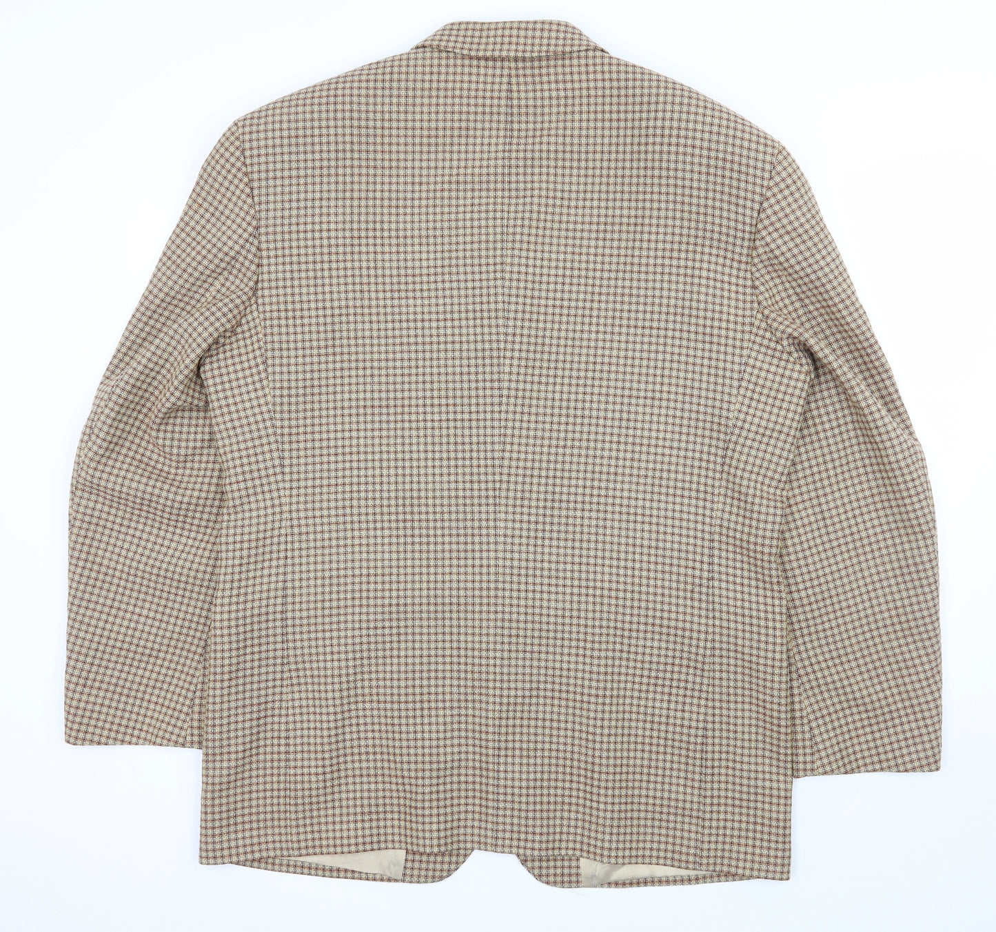 REMUS Mens Brown Check  Jacket Blazer Size L