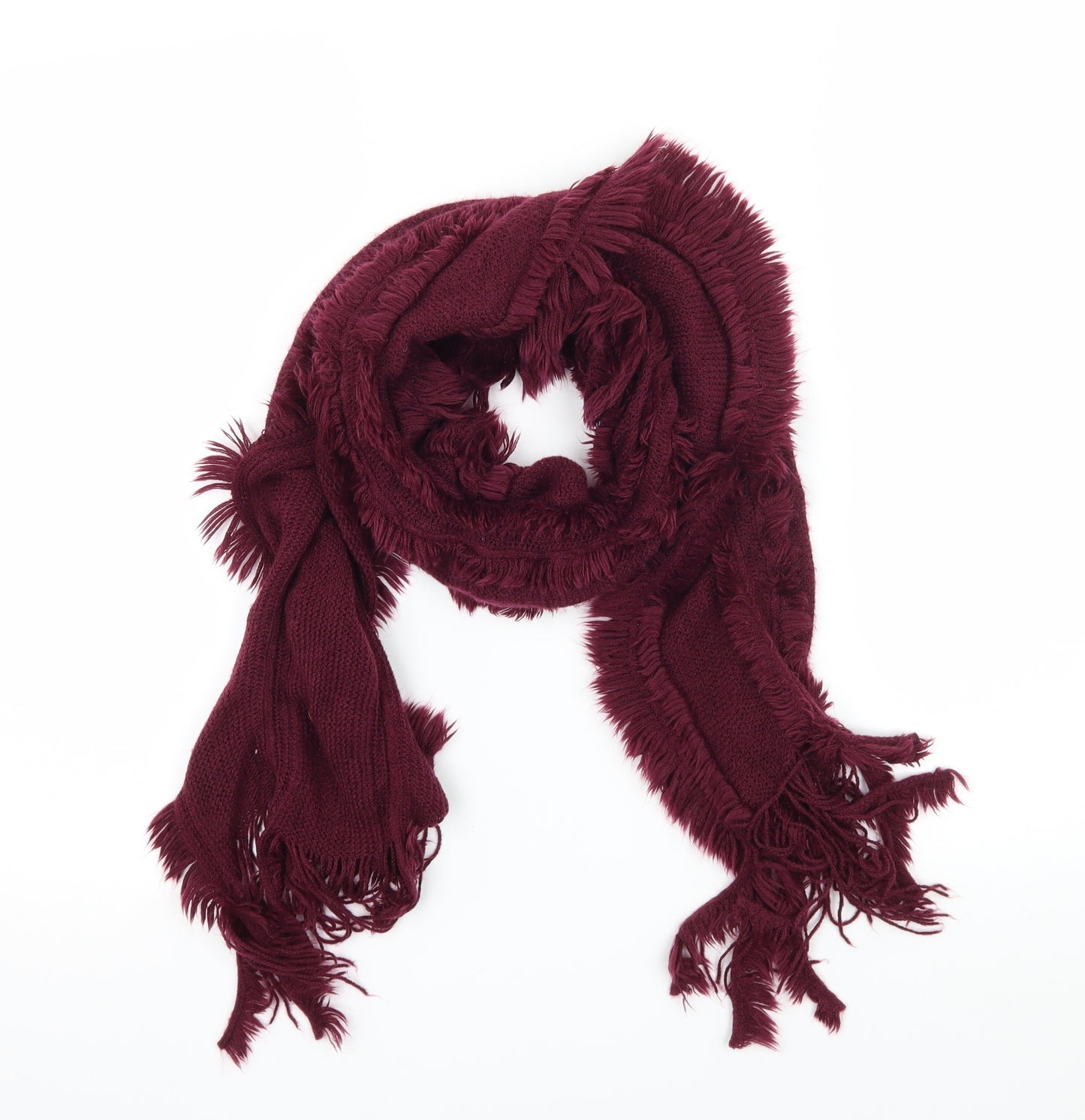 Preworn  Purple  Knit  Scarf