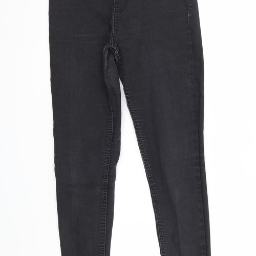 M&S Womens Black  Denim Jegging Trousers Size 10 L26 in