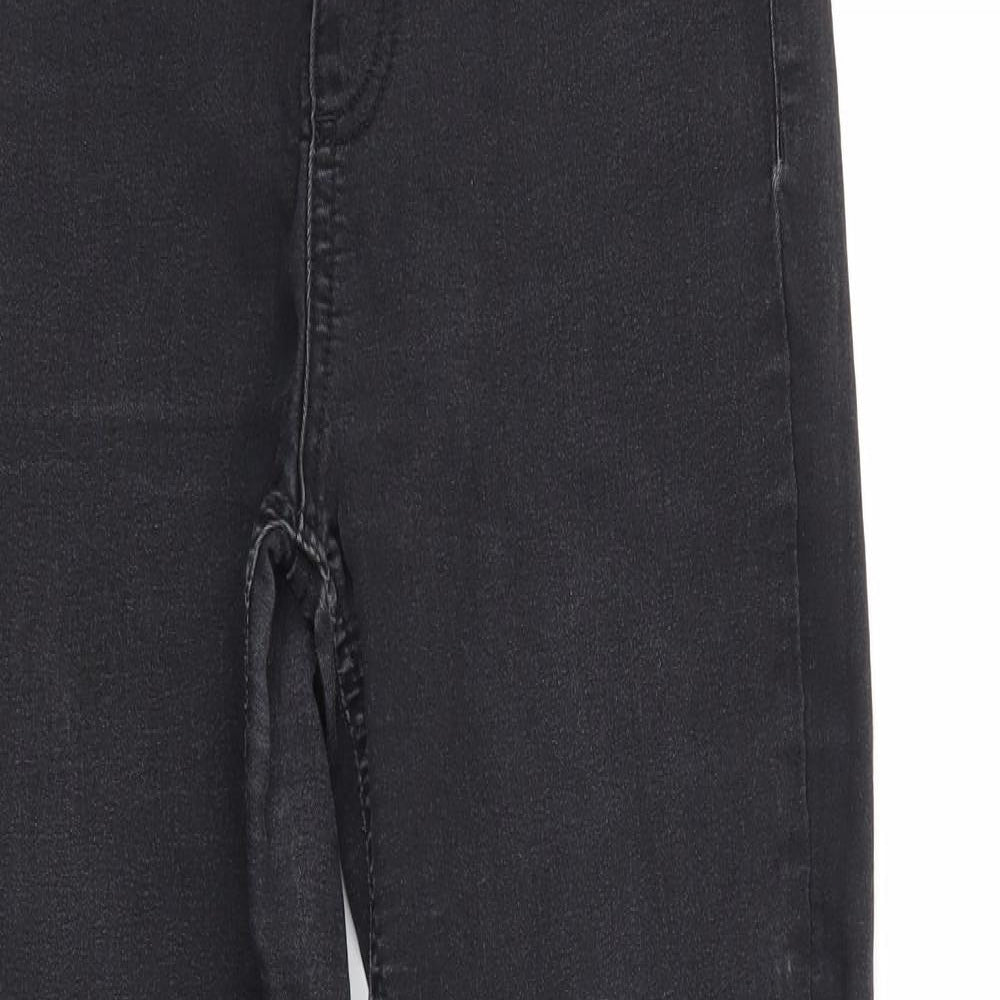M&S Womens Black  Denim Jegging Trousers Size 10 L26 in