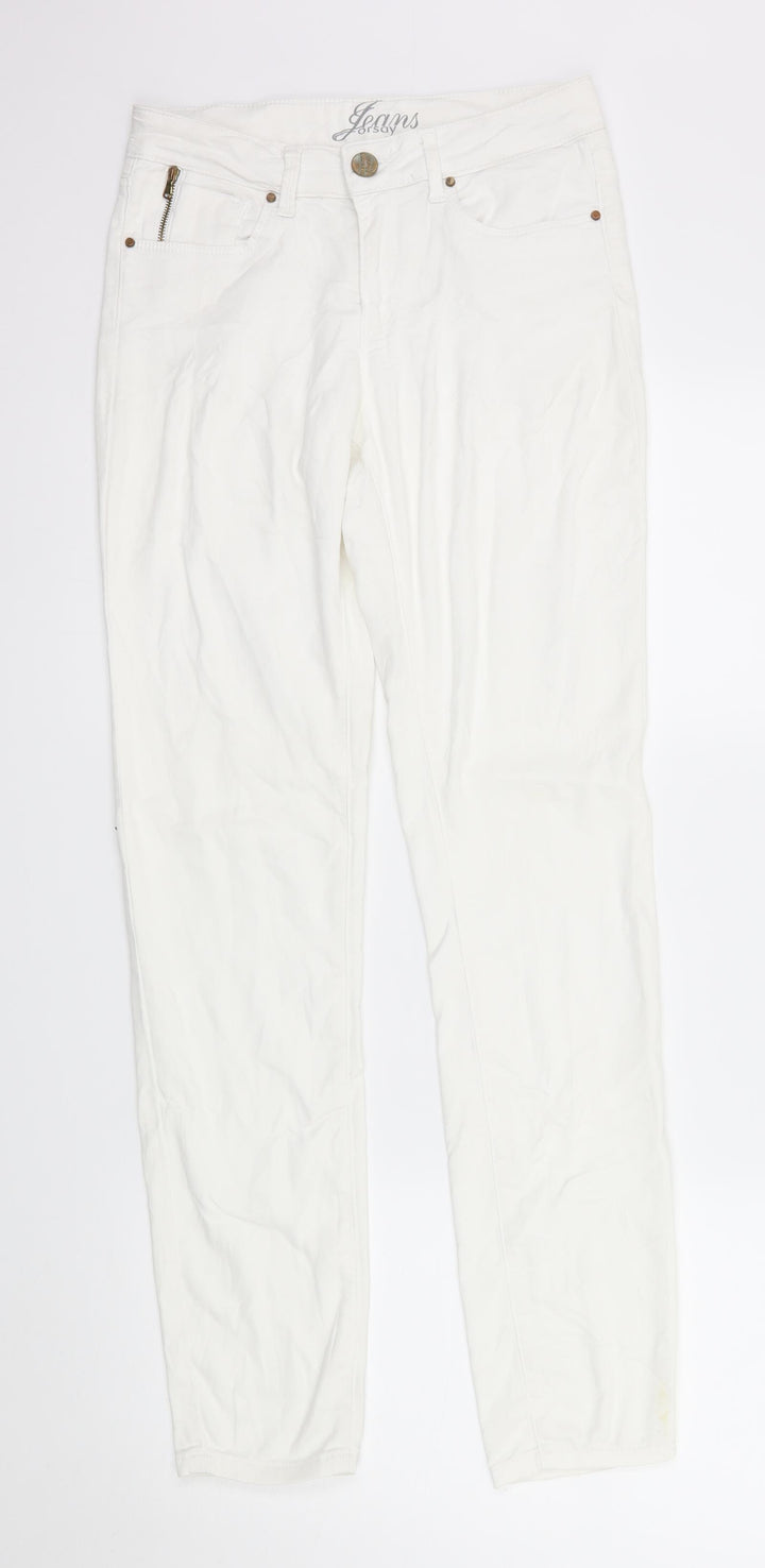 Jorsay Jeans Womens White Denim Skinny Jeans Size 8 L30 in