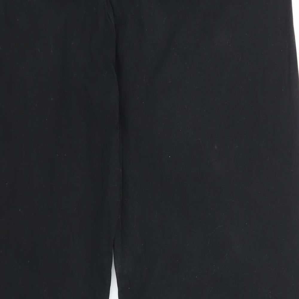 ASOS Womens Black  Denim Wide-Leg Jeans  L30 in