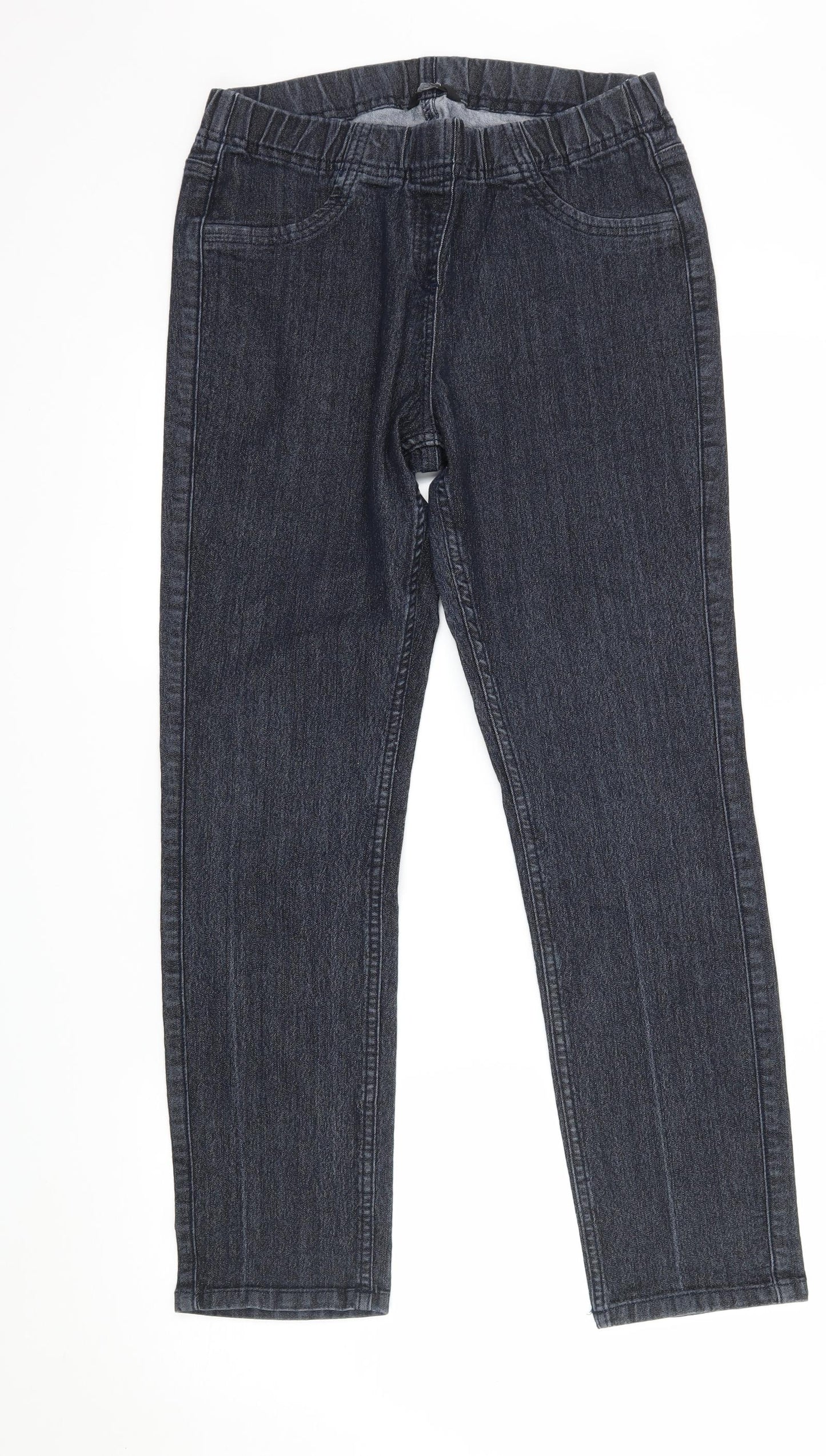 Moda Womens Blue  Denim Straight Jeans Size 14 L27 in