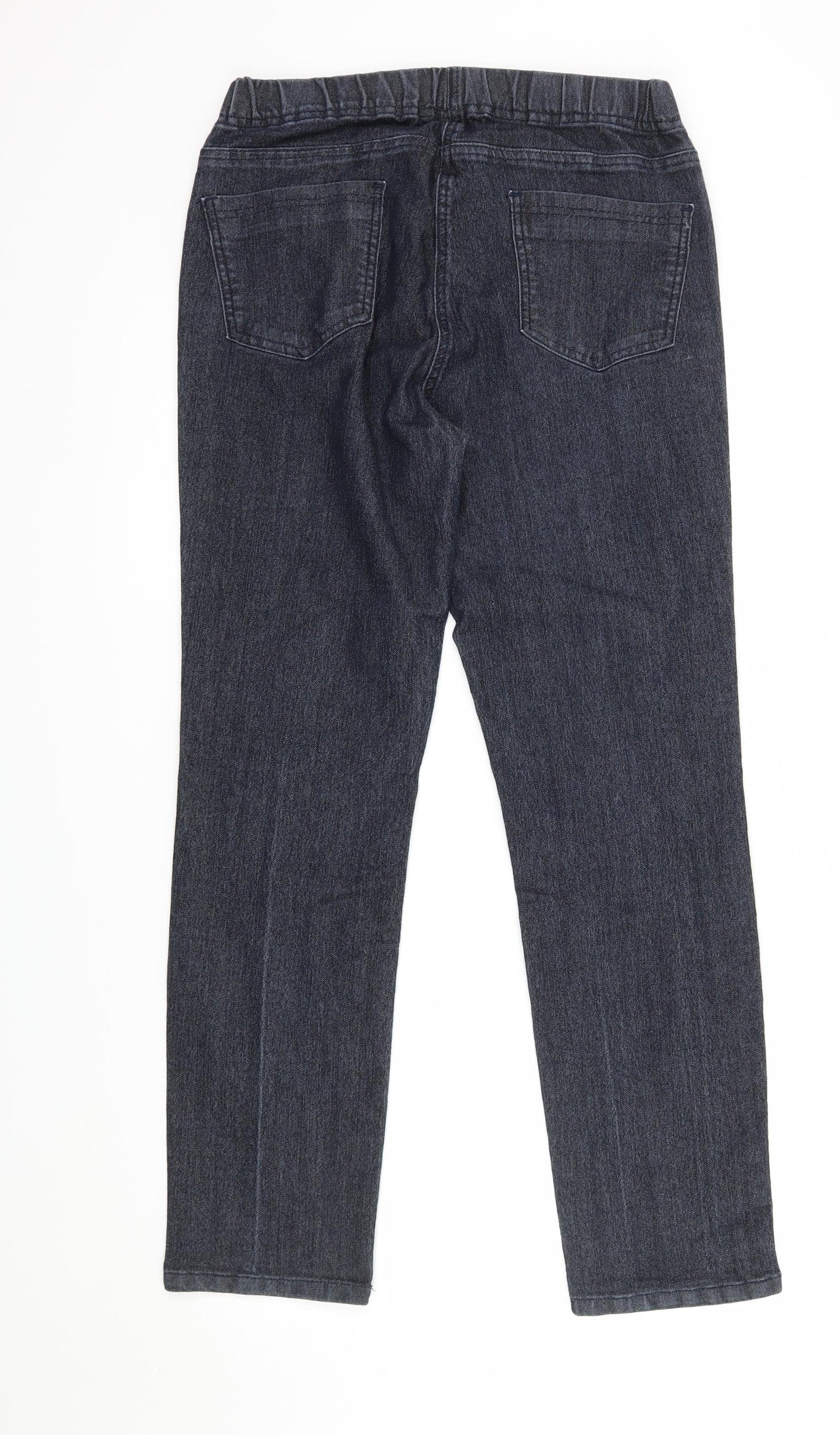 Moda Womens Blue  Denim Straight Jeans Size 14 L27 in