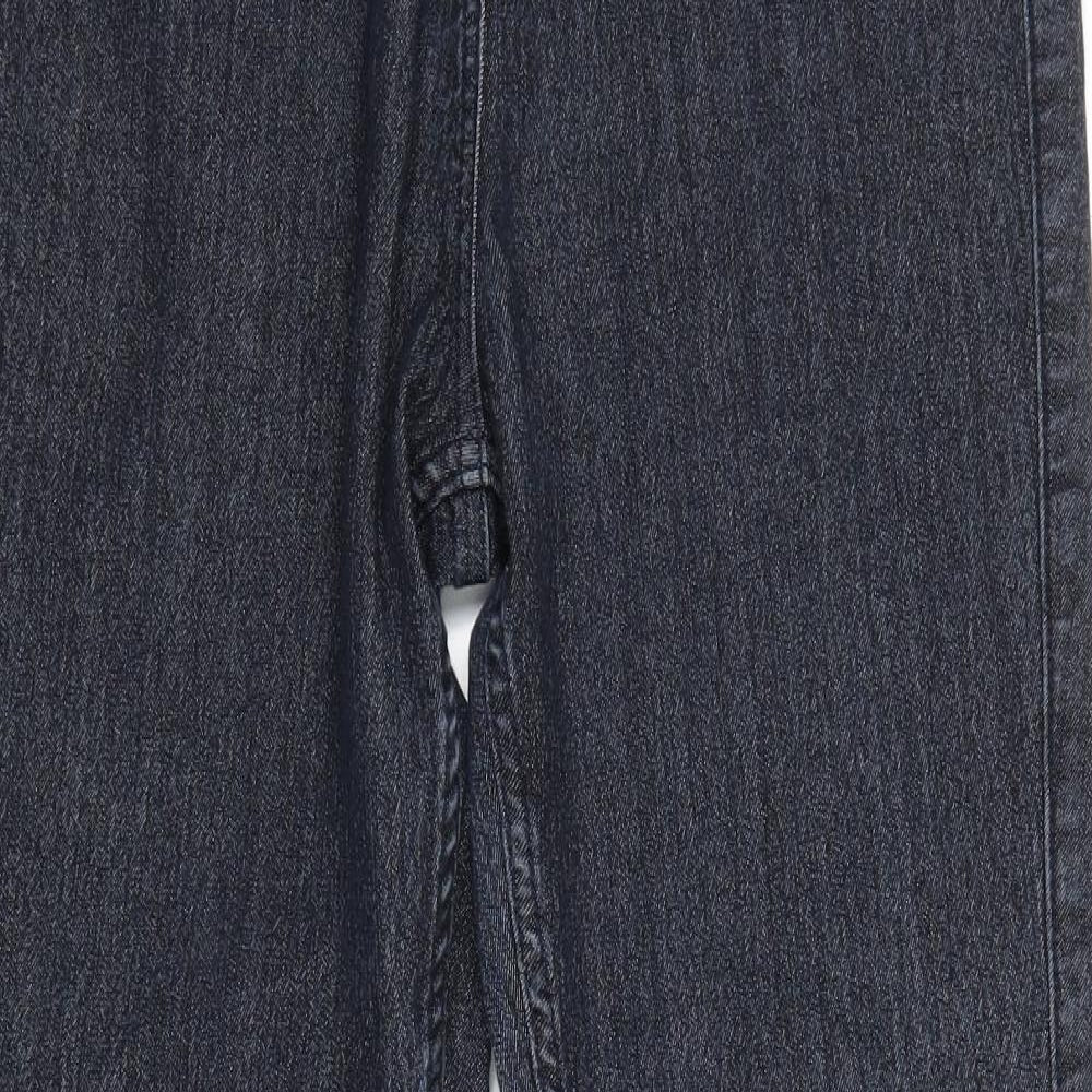 Moda Womens Blue  Denim Straight Jeans Size 14 L27 in