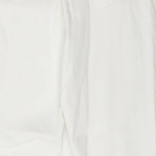 Jasper Conran Womens White  Denim Cropped Jeans Size 14 L23 in